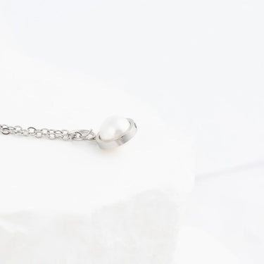 Wholesale jewelry 18K Gold PVD Stainless Steel Pearl Drop Charm - stainless studio 