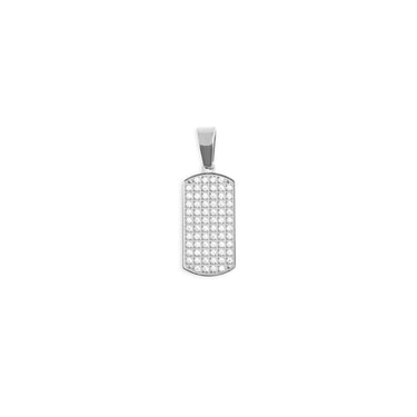 Wholesale jewelry 18K Gold PVD Stainless Steel Pave Dog Tag Charm - stainless main 