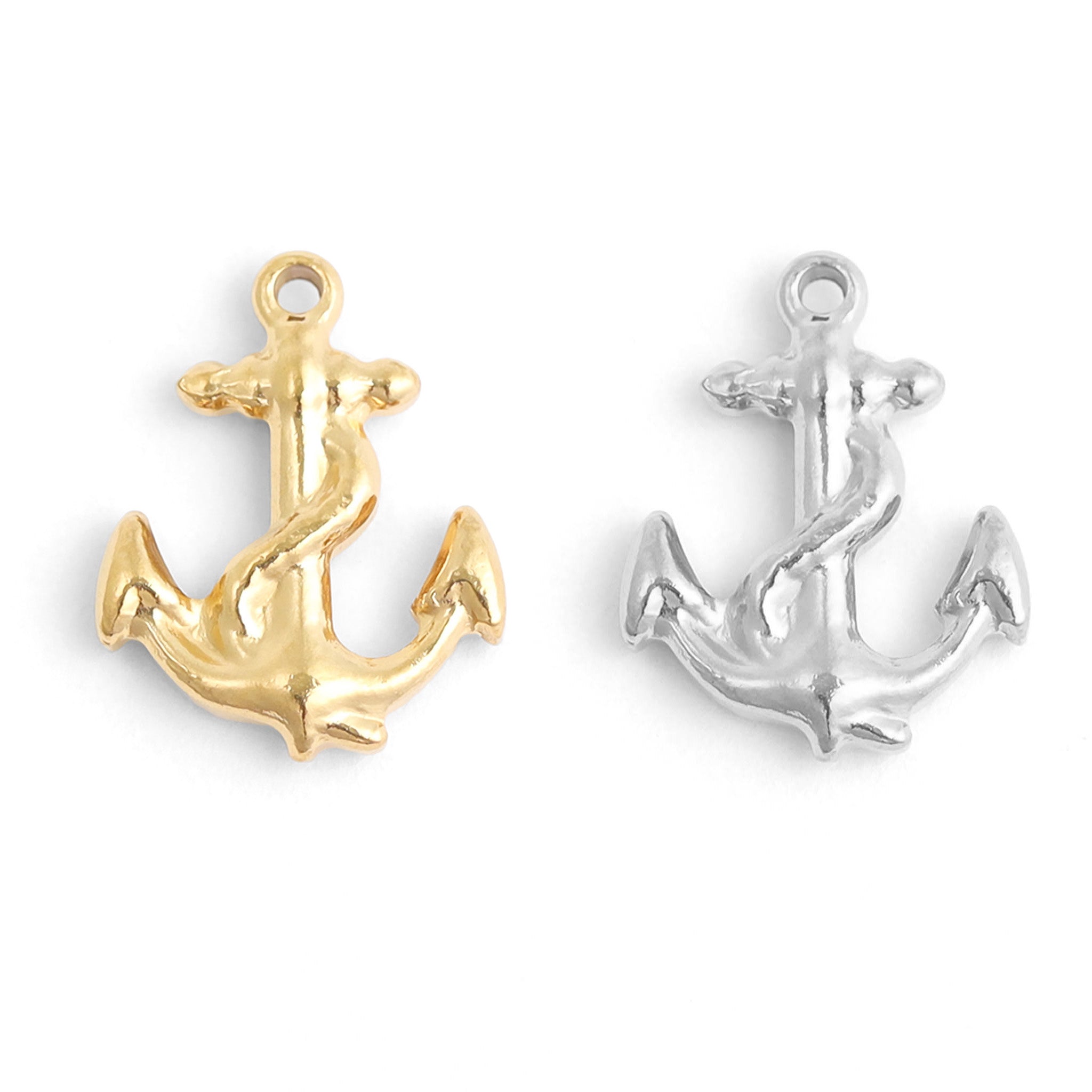 18K Gold PVD Stainless Steel Anchor Charm / PDL0100