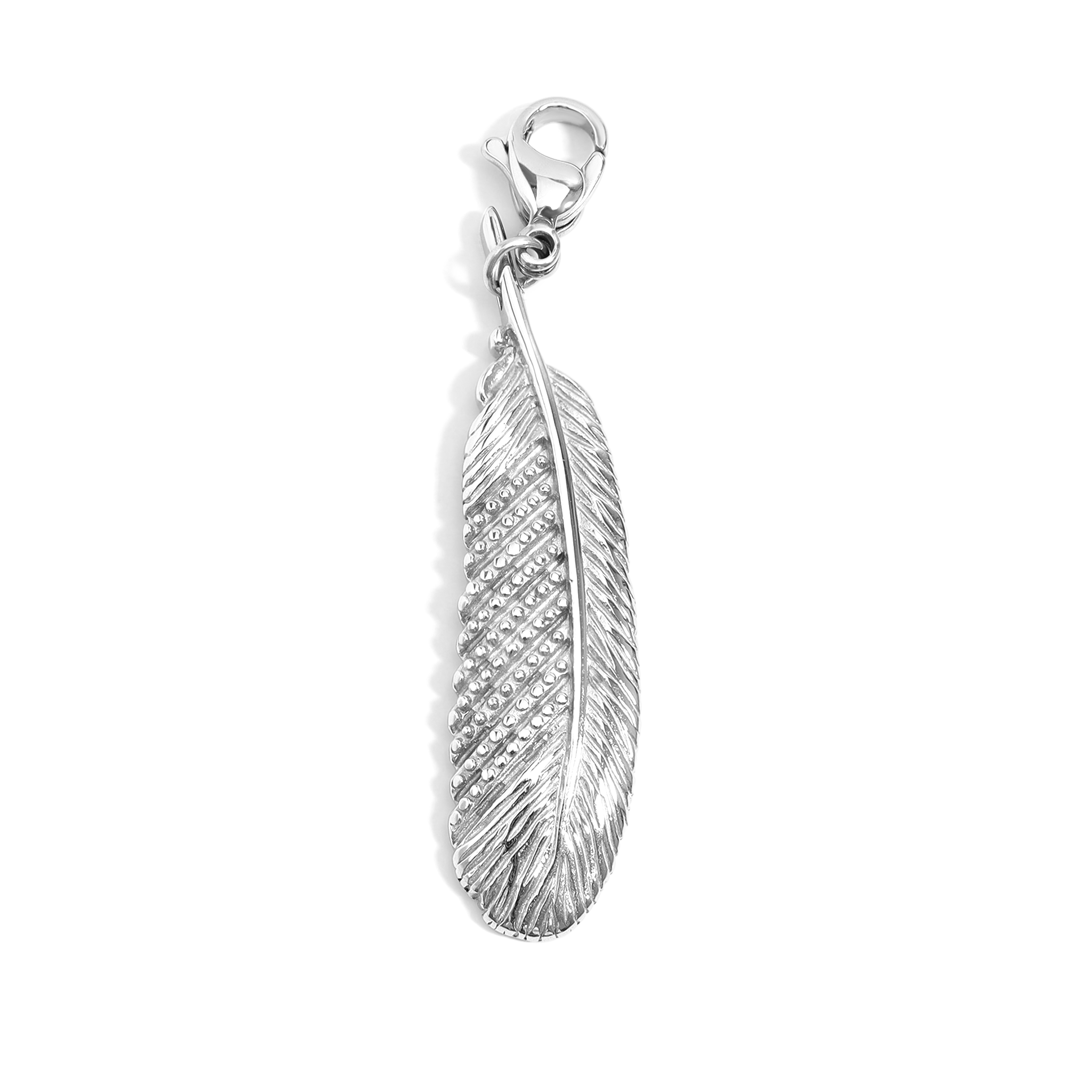 Charme en plumes Pendant en acier inoxydable/PDL2014