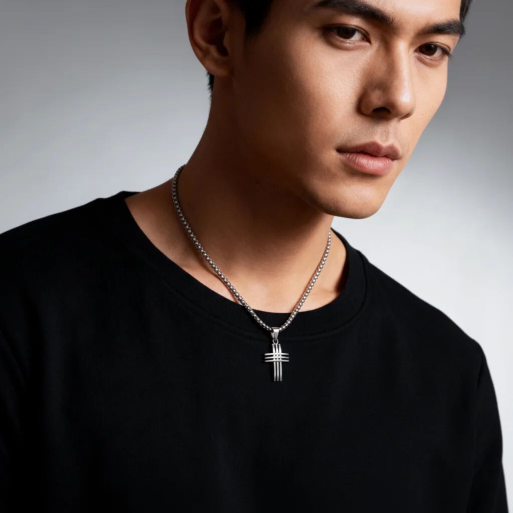 Stainless Steel Triple Cross Pendant / PDL9007