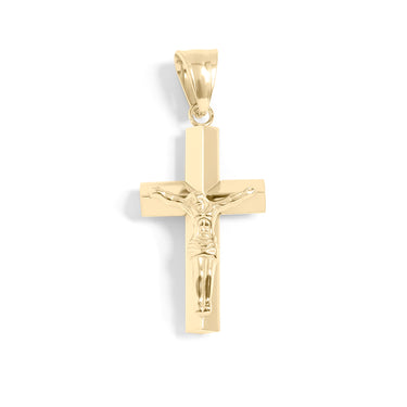18K Gold PVD Stainless Steel Crucifix Cross Pendant / PDL9017