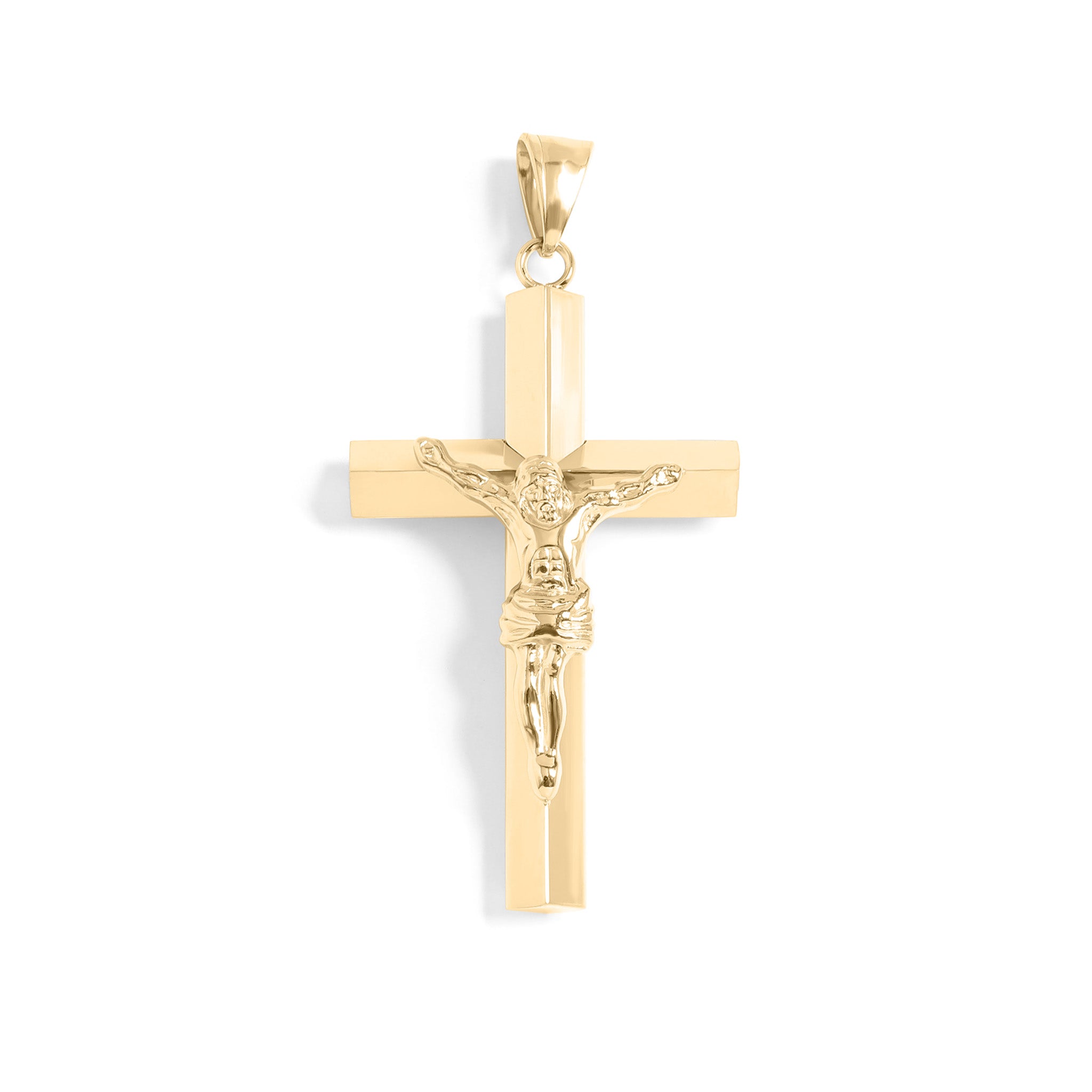 18K guld PVD rostfritt stål Medium Crucifix Cross Pendant / PDL9018