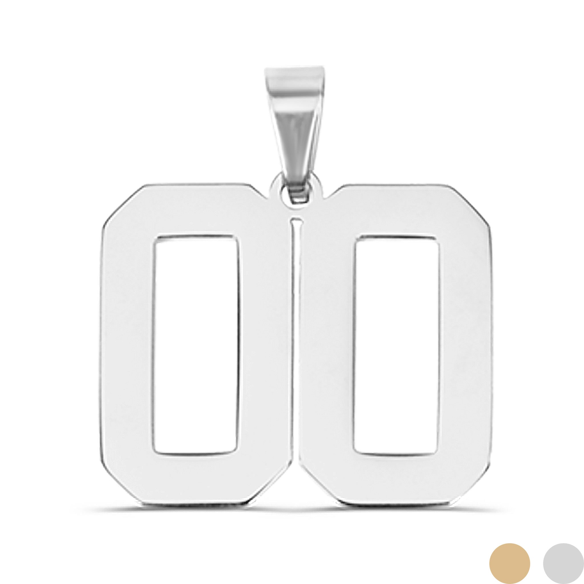 Stainless Steel Sport Number Pendants / PDS0001