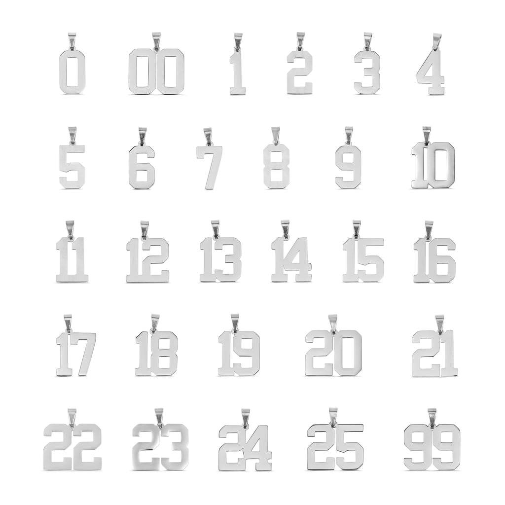 Stainless Steel Sport Number Pendants / PDS0001 Wholesale Jewelry site