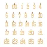gold sports number pendants
