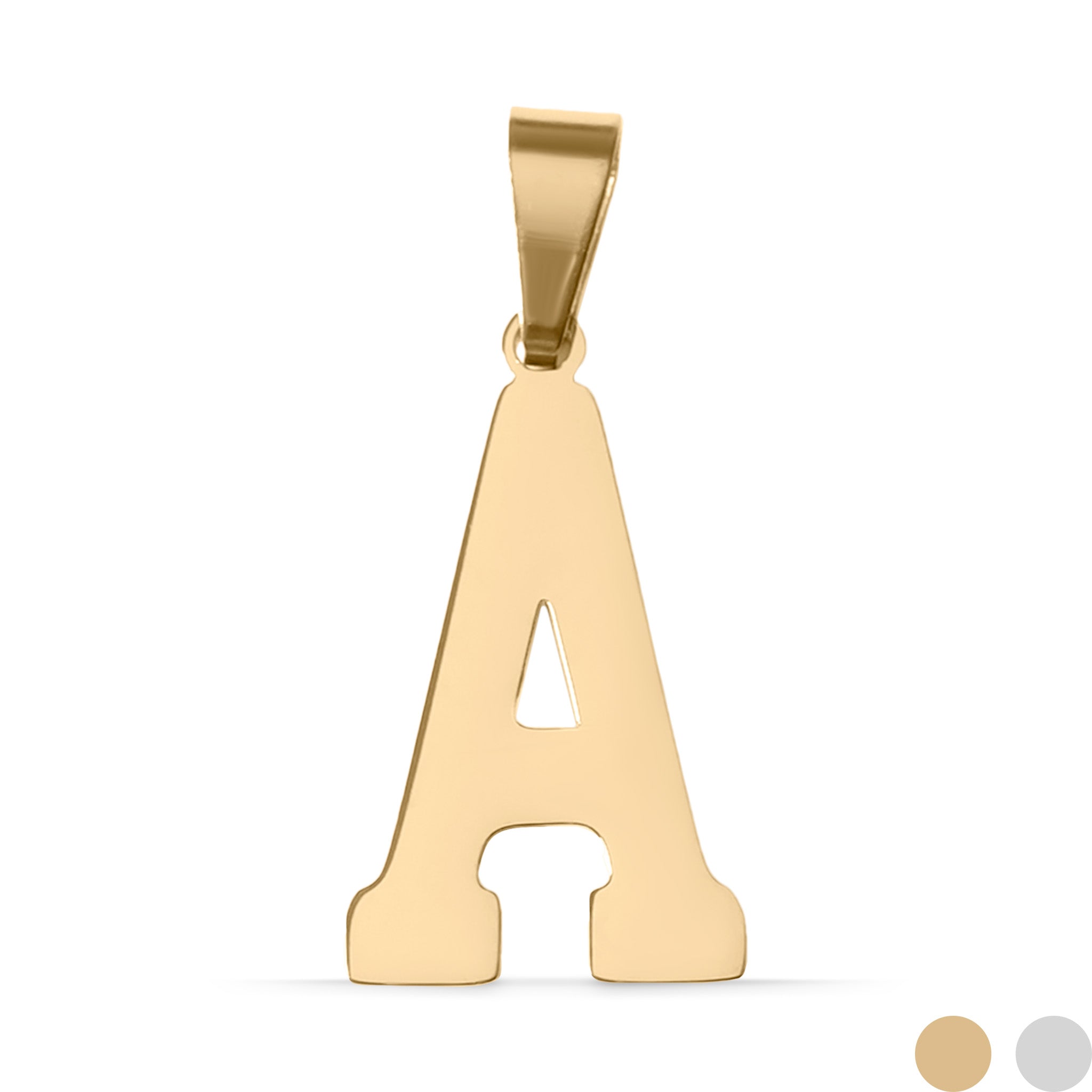 18K Gold PVD Coated Stainless Steel Sports Letter Pendant / PDS0004