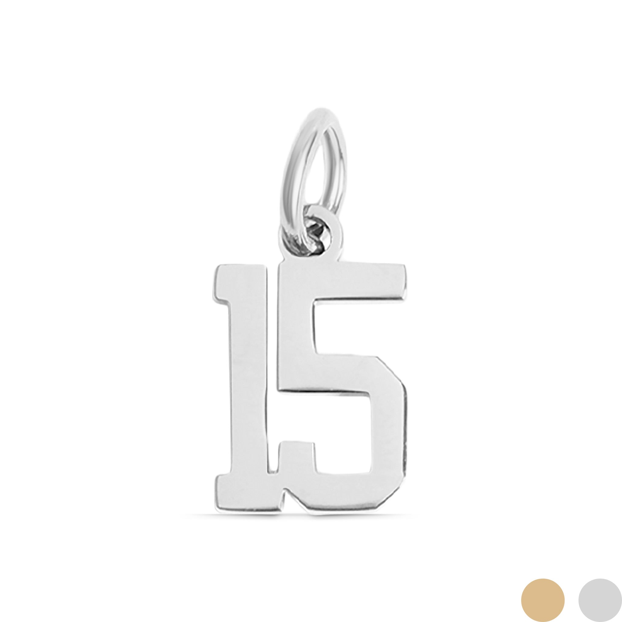 Stainless Steel Small Sport Number Pendants / PDS0006