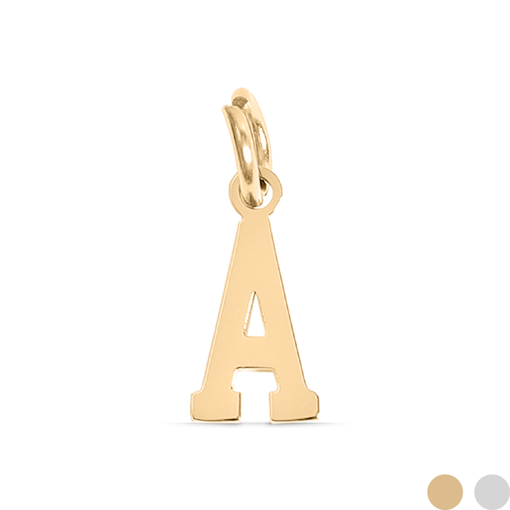 18K Gold PVD Coated Stainless Steel Small Sport Letter Pendant / PDS0007