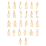 Gold small sports letter charms