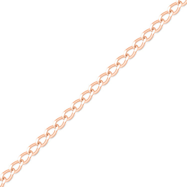 COURBE DE DIAMON FIN 0,9 mm Chaîne de bijoux permanente en or rose solide - par le pouce/pmj0006