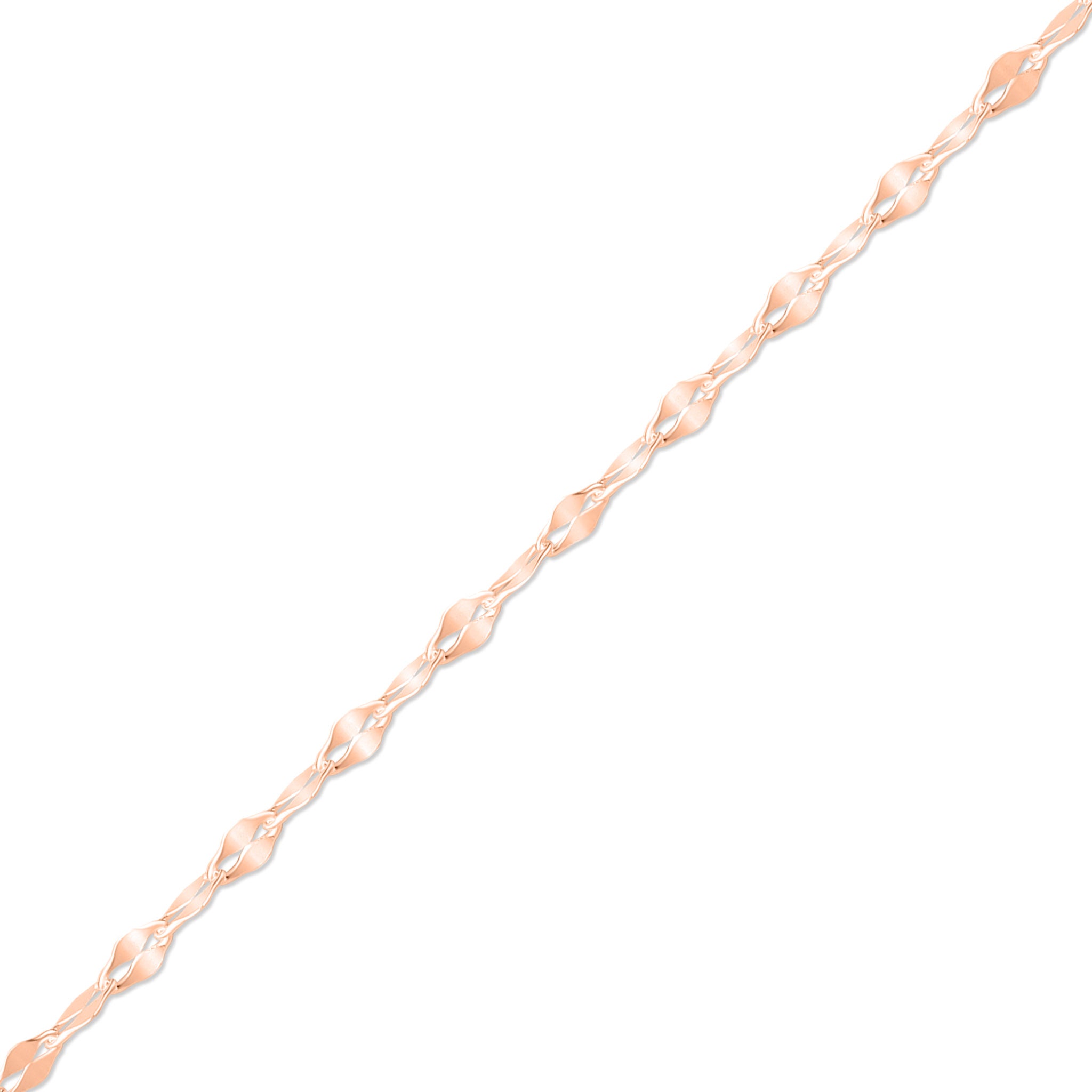 2.0 mm Lip Chain 14K Solid Rose Gold Permanent Jewelry - By the Inch / PMJ0018