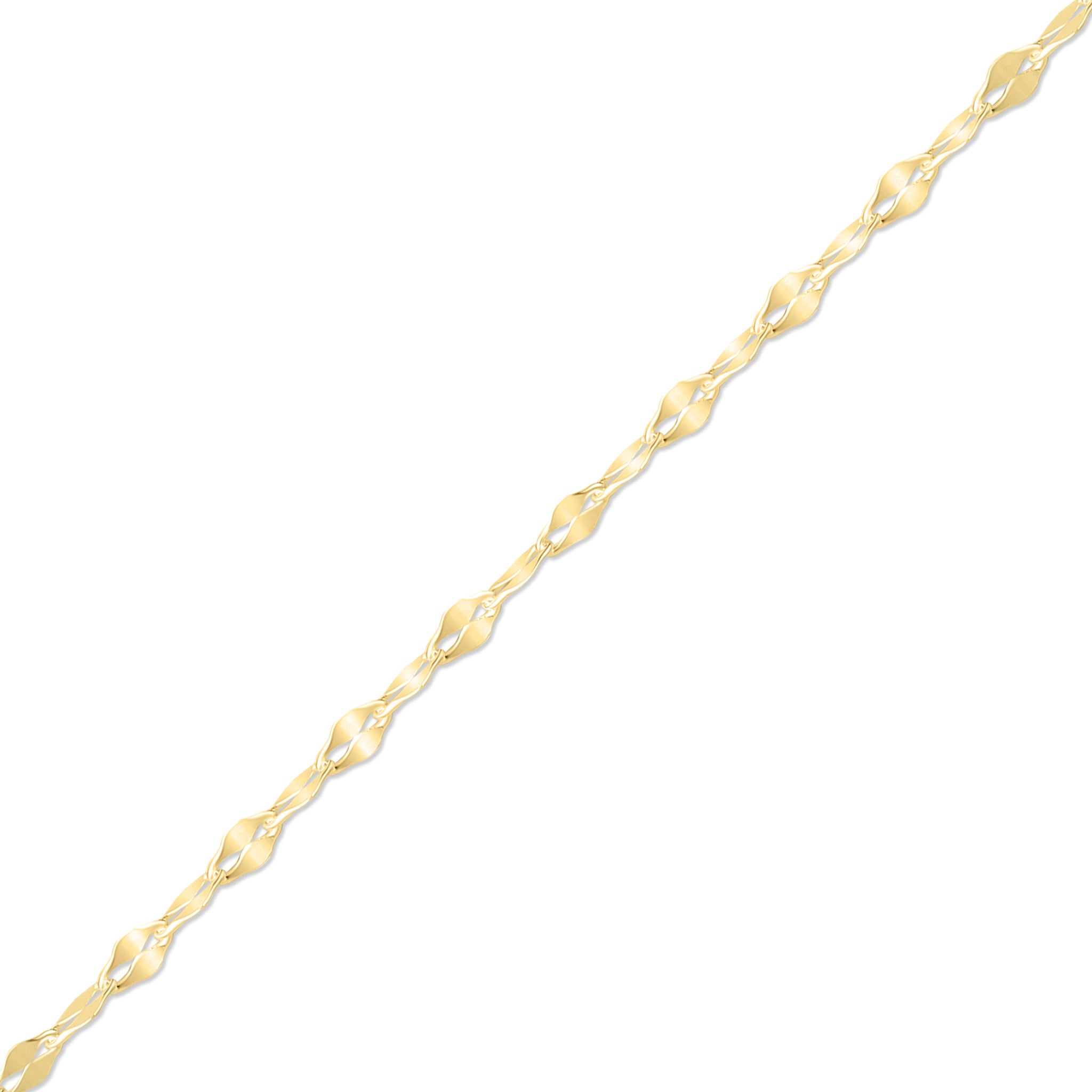 2.0 mm Lip Chain 14K Solid Gold Permanent Jewelry - By the Inch / PMJ0017