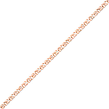 Coucle de diamant de 1,2 mm Chaîne de bijoux permanente en or rose solide - par le pouce/pmj0012