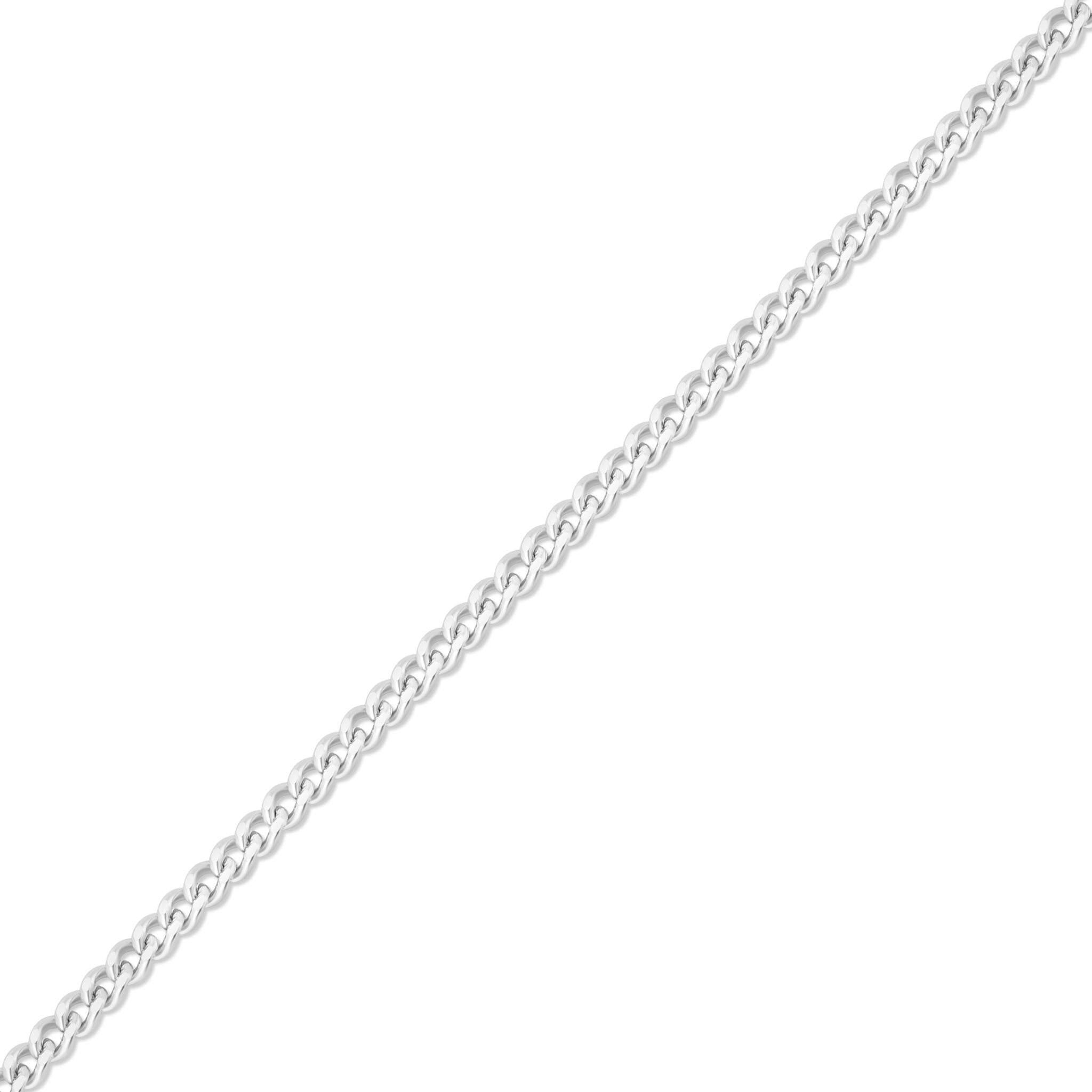 1,2 mm diamantklippt trottoarkant .925 Sterling Silver Permanent smyckekedja - Vid foten / PMJ0010