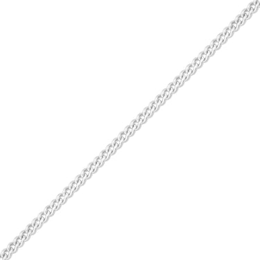 Curb de coupe de diamant de 1,2 mm .925 Chaîne de bijoux permanente en argent sterling - par le pied/pmj0010