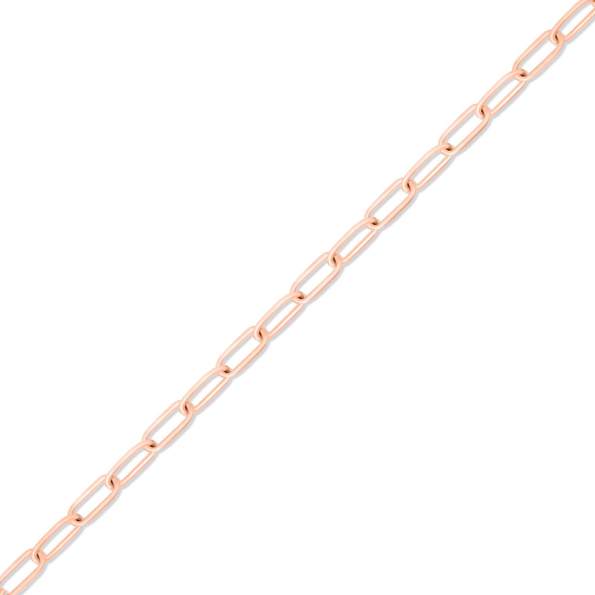 2,0 mm Fint pappersklippskedja 14K Solid Rose Gold Permanent Jewelry Link - By the Inch / PMJ0015