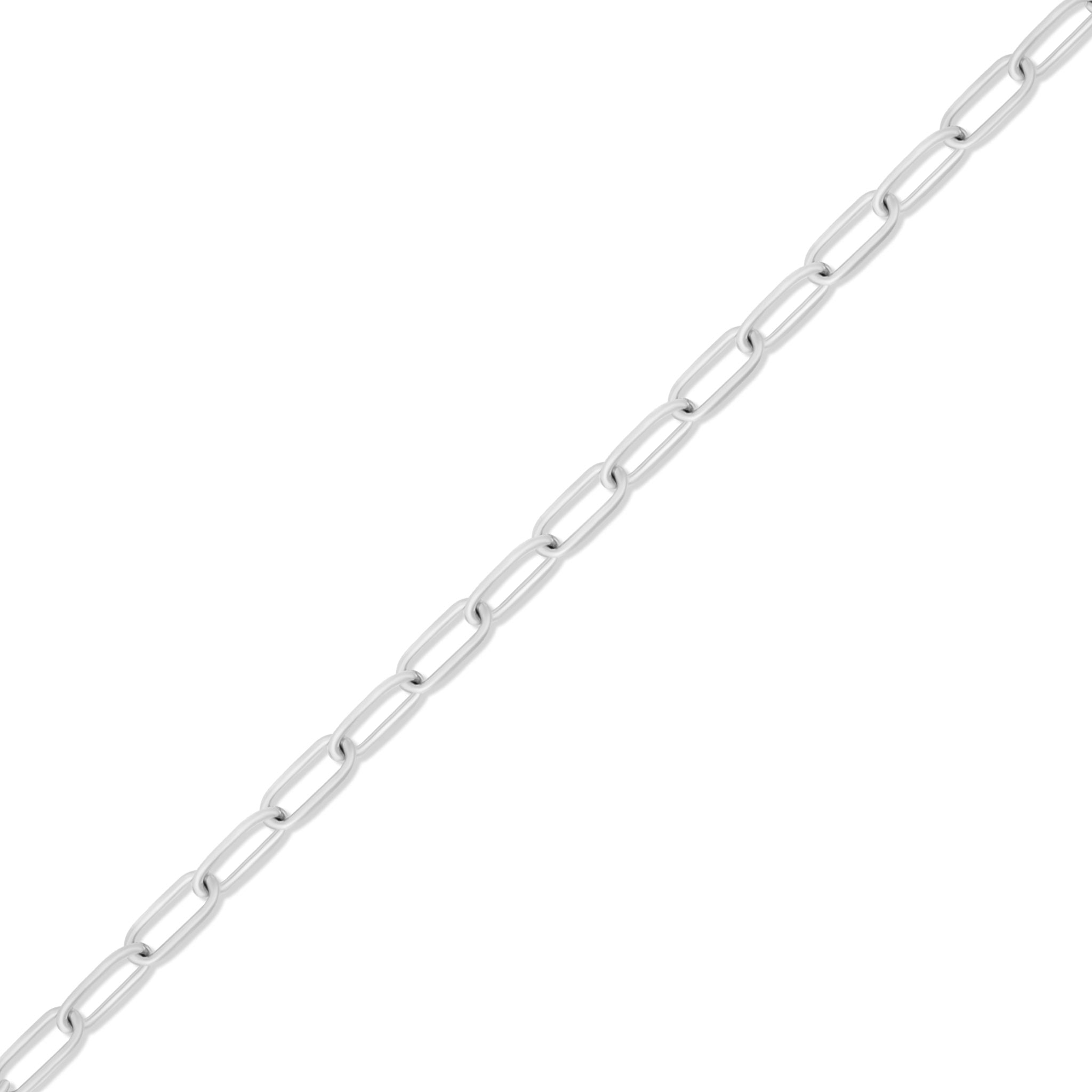 2.0 mm Fine Paperclip Chain .925 Sterling Silver Permanent Jewelry Link - By the Foot / PMJ0013
