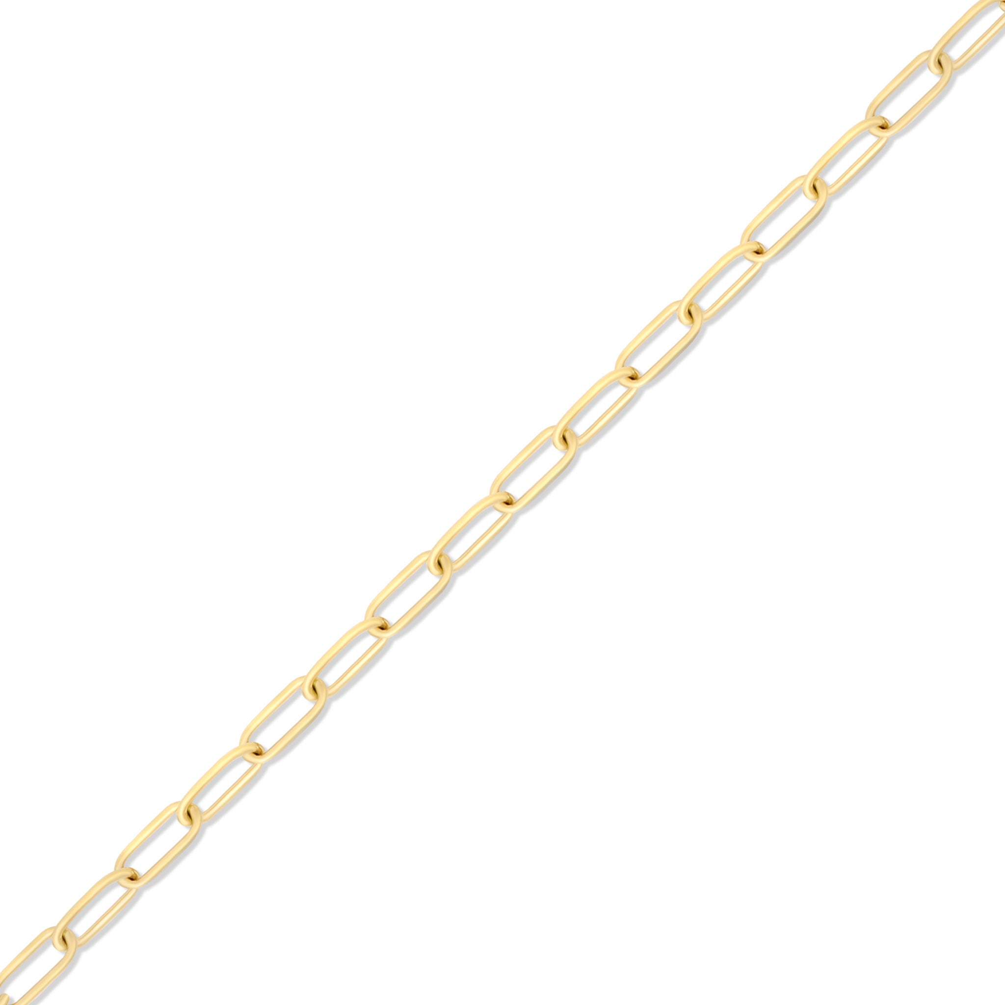 2.0 mm Fine Paperclip Chain 14K Solid Gold Permanent Jewelry Link - By the Inch / PMJ0014