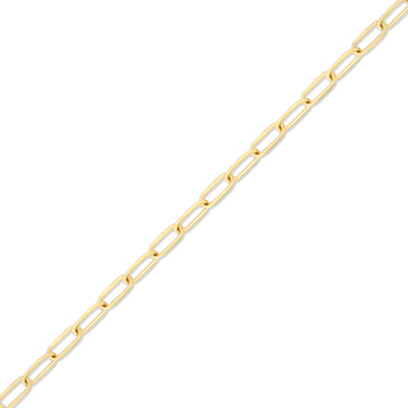 2,0 mm Chaîne de trombone fin 14k Solid Gold Permanent Jewelry Link - by the pouce/pmj0014