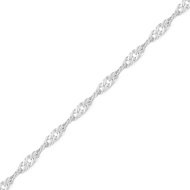 1,2 mm Singapour .925 Chaîne de bijoux permanente en argent sterling - par le pied/pmj0007