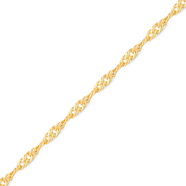 1,2 mm Singapour 14K Gold Solid Permanent Jewelry chaîne - par le pouce/pmj0008