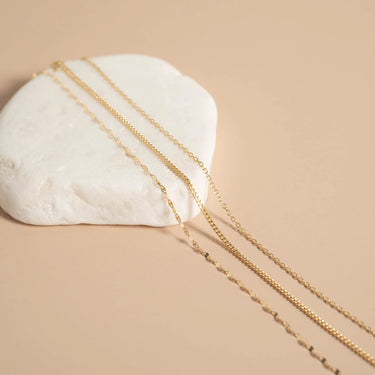2.0 mm Lip Chain 14K Solid Gold Permanent Jewelry - By the Inch / PMJ0017
