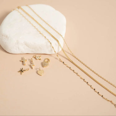 2.0 mm Lip Chain 14K Solid Gold Permanent Jewelry - By the Inch / PMJ0017