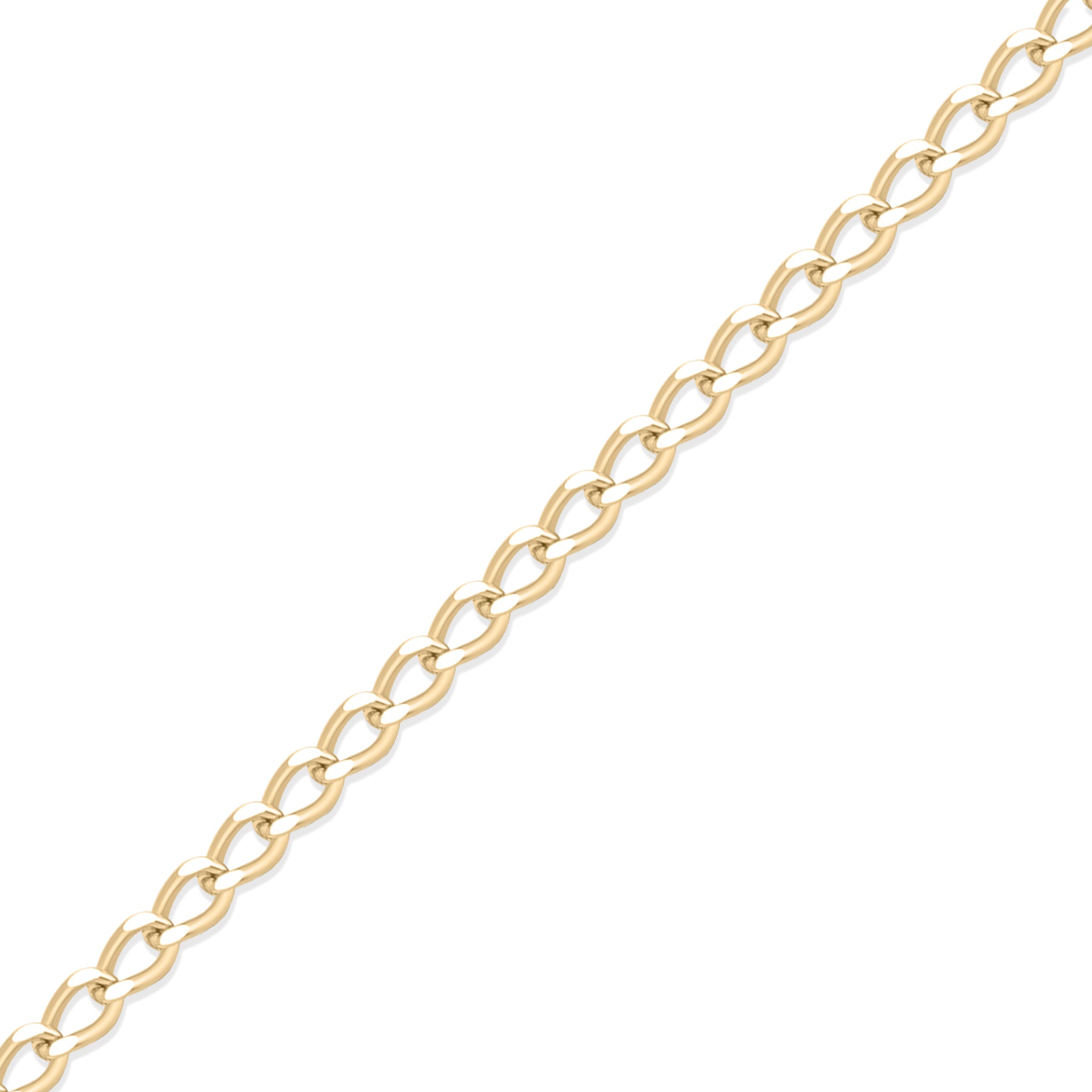 0.9mm Fine Diamond Cut Curb 14K Gold Plated .925 Sterling Silver Permanent Jewelry Chain - By the Foot / PMJ0023