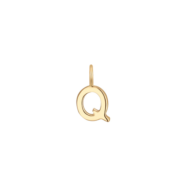 Wholesale Gold plated Sterling Silver Smooth Letter Initial Charms