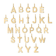Wholesale Permanent Jewelry Tiny 14K Solid Gold Initial Letter Charms