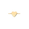 Permanent Jewelry Horizontal 14K Solid Gold Heart Charm / PMJ1006