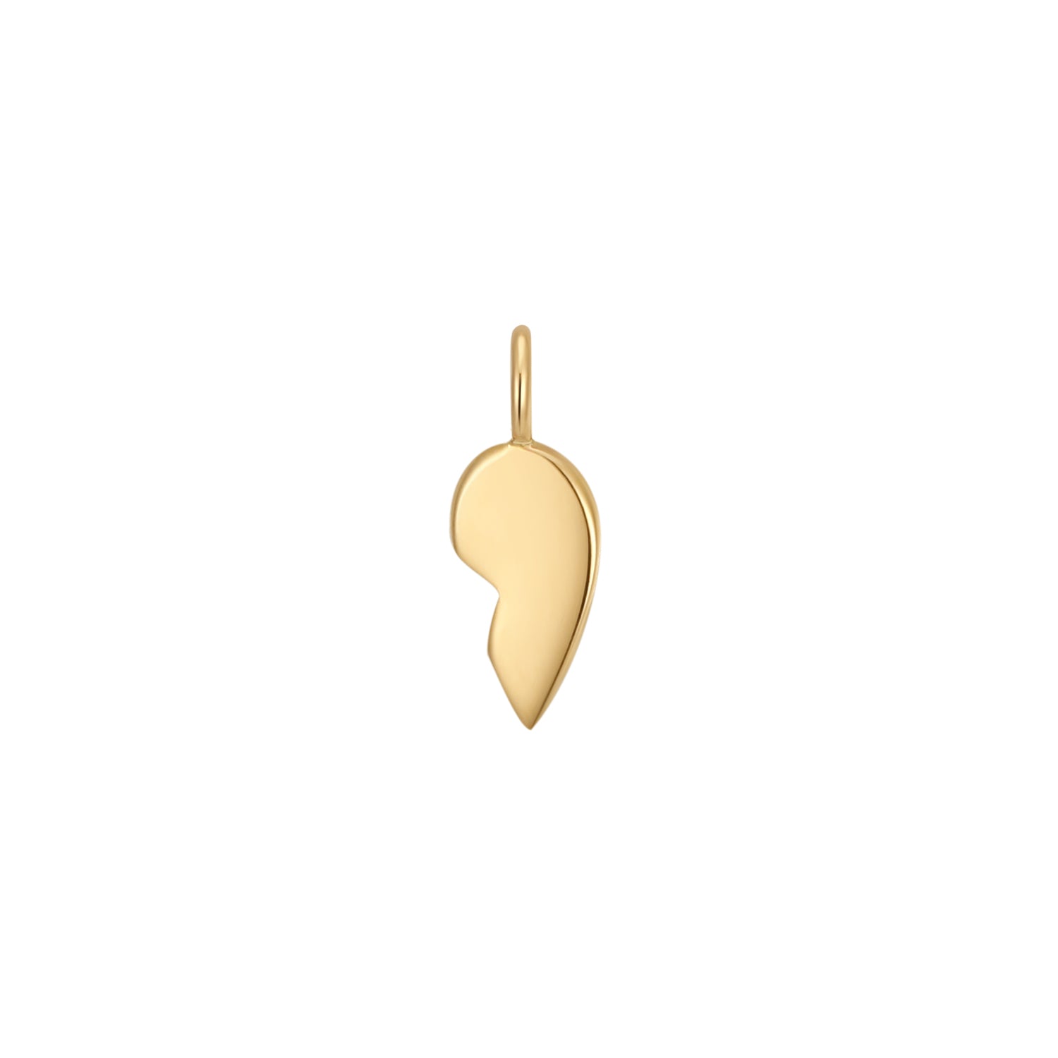 Permanent Jewelry Right Side 14K Solid Gold Broken Heart Charm / PMJ1009