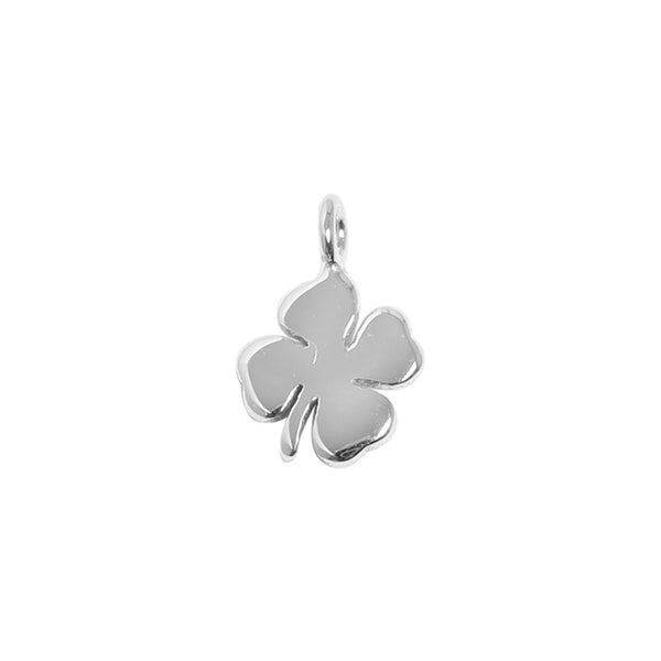 .925 Sterling Silver Four Leaf Clover Charm for Permanent Jewelry / PMJ1025