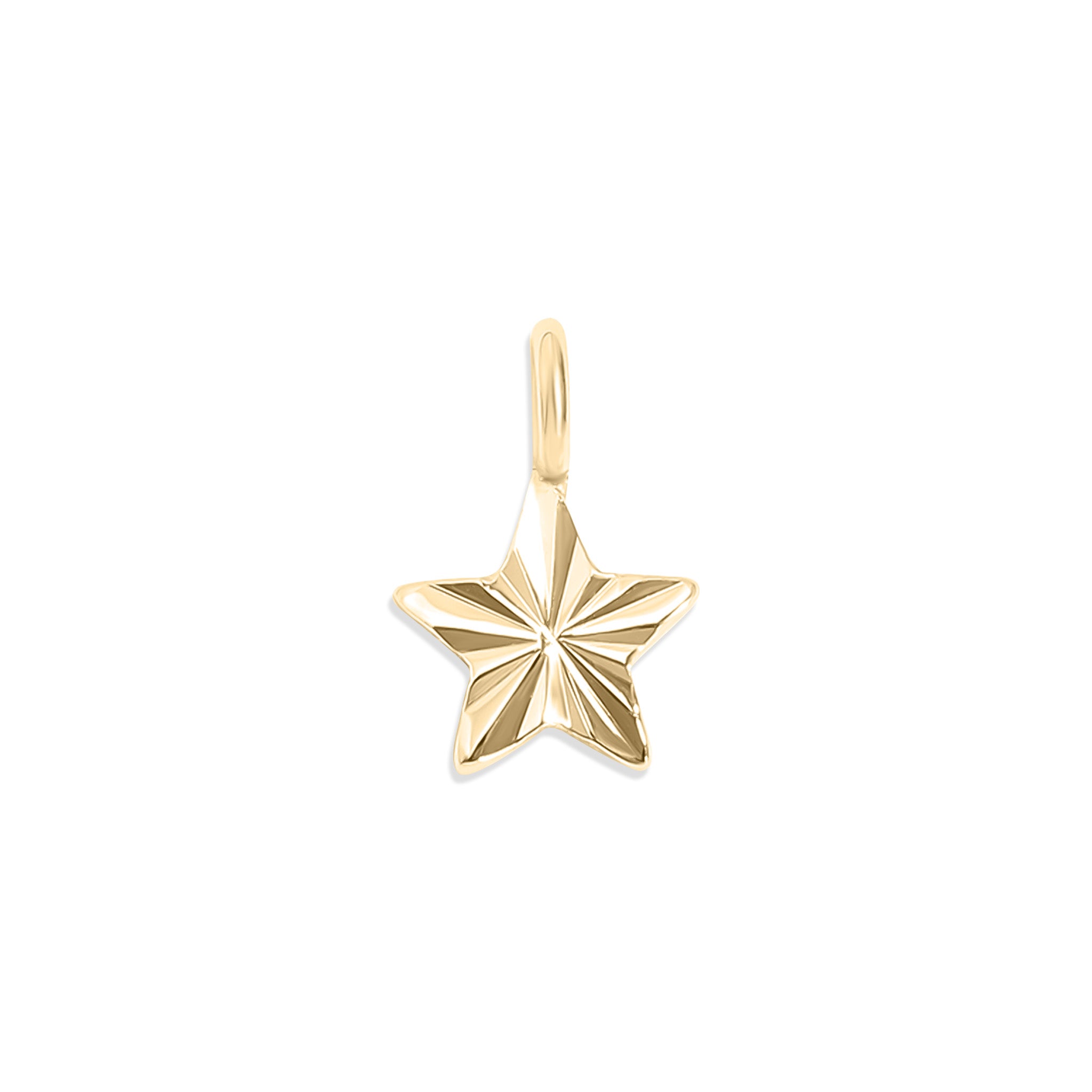 .925 Sterling Silver Sunburst Star Charm for Permanent Jewelry / PMJ1029