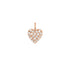 Permanent Jewelry 14K Solid Rose Gold Diamond Heart Charm / PMJ2001
