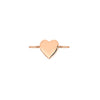 Permanent Jewelry Horizontal 14K Solid Rose Gold Heart Charm / PMJ2005