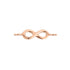 Permanent Jewelry Horizontal 14K Solid Rose Gold Infinity Charm / PMJ2006
