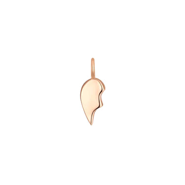 Bijoux permanent côté gauche 14k Rose Solid Rose Broken Coeur Cœur/PMJ2007