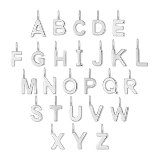 Permanent Jewelry .925 Solid Sterling Silver Initial Charms 