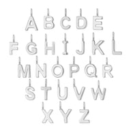 Permanent Jewelry .925 Solid Sterling Silver Initial Charms 