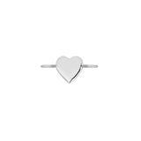 Permanent Jewelry Horizontal .952 Sterling Silver Heart Charm 