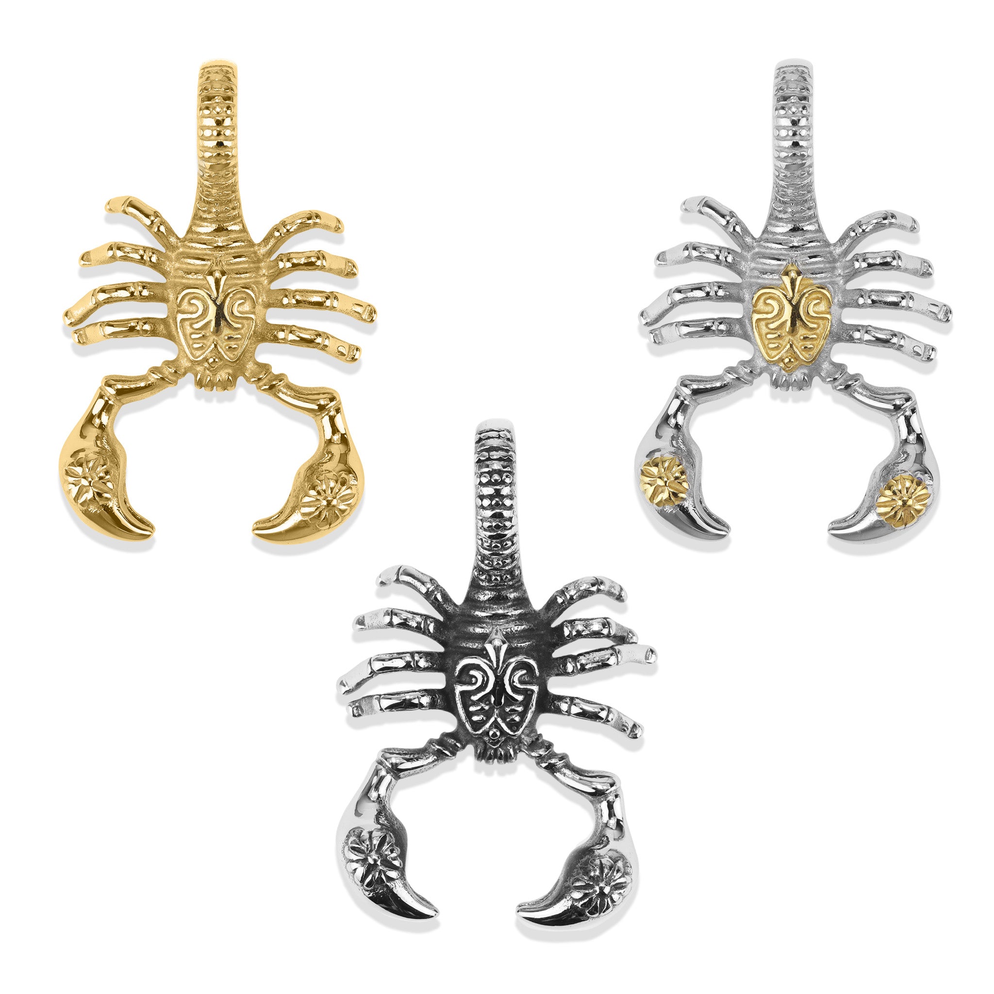 18K PVD Coated Stainless Steel Large Scorpion Pendant / PDL9001