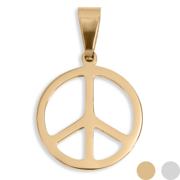 Cool Peace Sign Ring For Women - 18K Gold Plated Stainless Steel - Sizes 6-13 - View #6