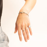 Silver / Signet Ring With Stones / KSS0021 / Engraved