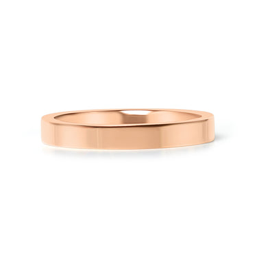 Rose Gold Stainless Steel Flat Edge Ring