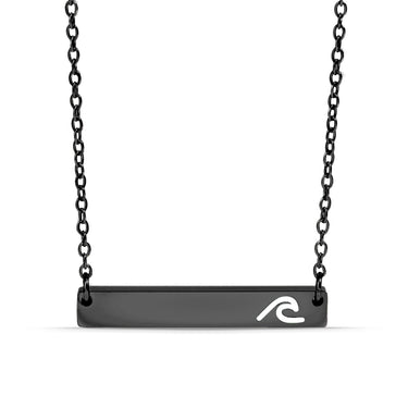 Cutout Wave Bar Stainless Steel Necklace