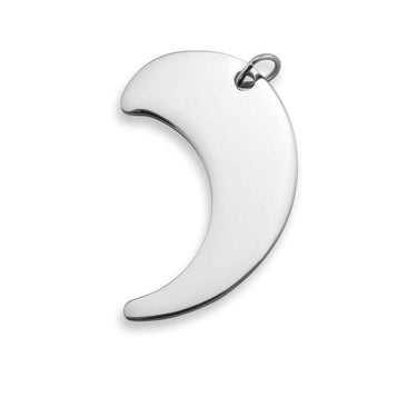 Blank Moon Stainless Steel Pendant