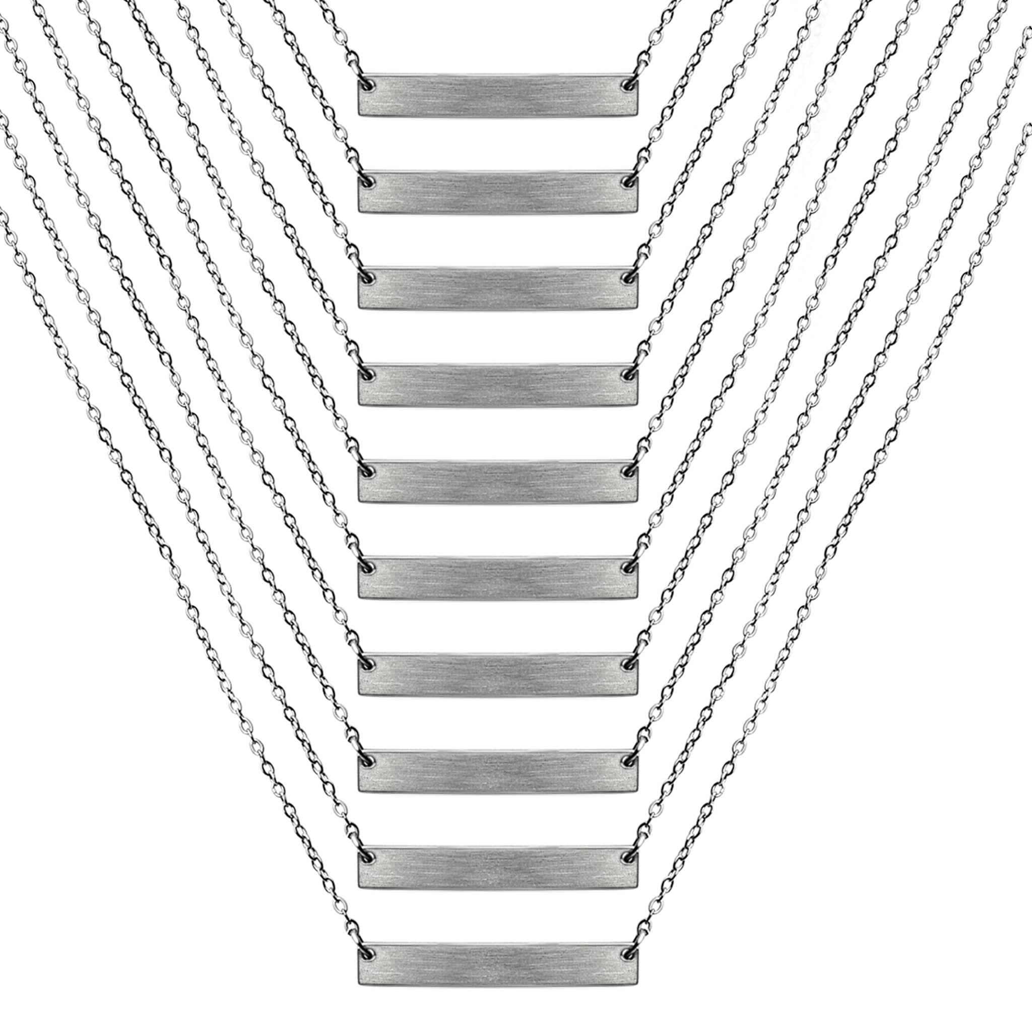 10 pack - Collier en acier en acier inoxydable en vrac/SBB0018