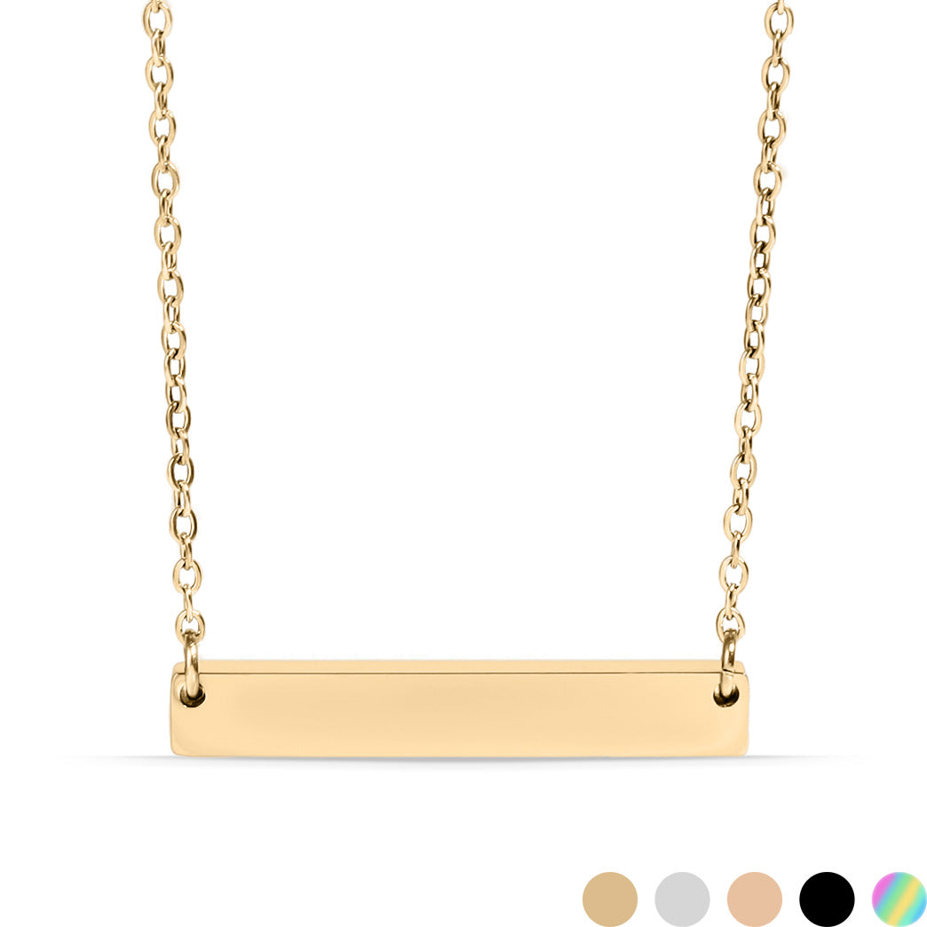 Blank Polished Bar Stainless Steel Necklace / SBB0019